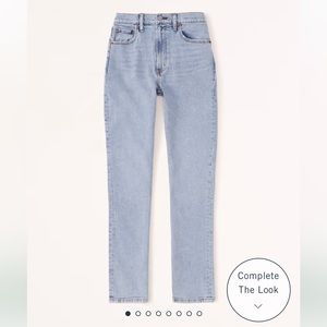 Abercrombie Curve Love Ultra High Rise 90s Slim Straight Jean - Light 34R